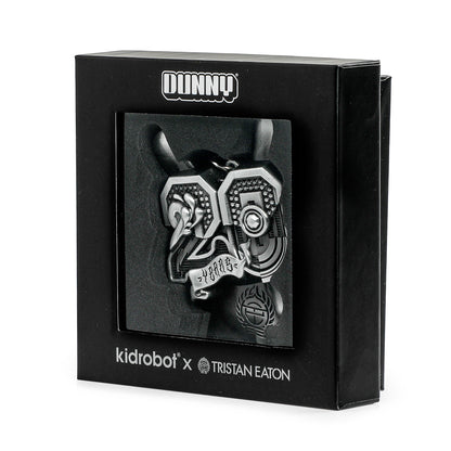 20th Anniversary Solid Metal Dunny Keychain - “Silverchrome” by Tristan Eaton (Limited Edition of 200)