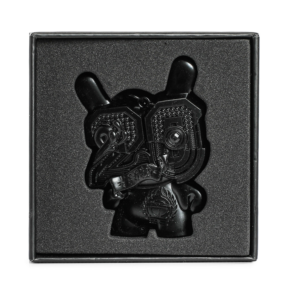 20th Anniversary Solid Metal Dunny Keychain - “Shock Black” by Tristan Eaton (Limited Edition of 200)
