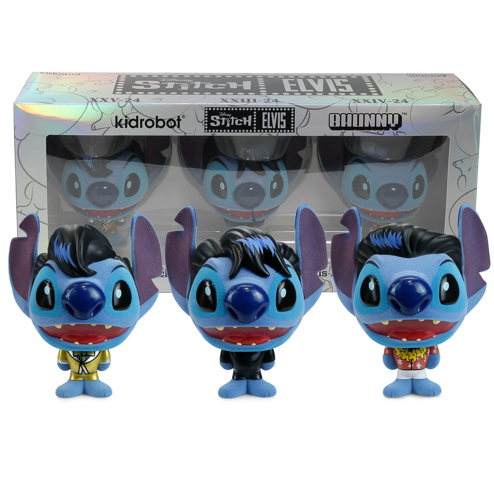 Disney Stitch - Elvis Bhunny 4” Flocked Vinyl Figure Set