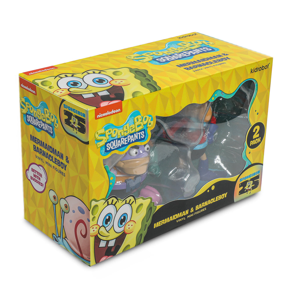 SpongeBob SquarePants - Mermaidman & Barnacleboy Vinyl Mini Figure 2-Pack