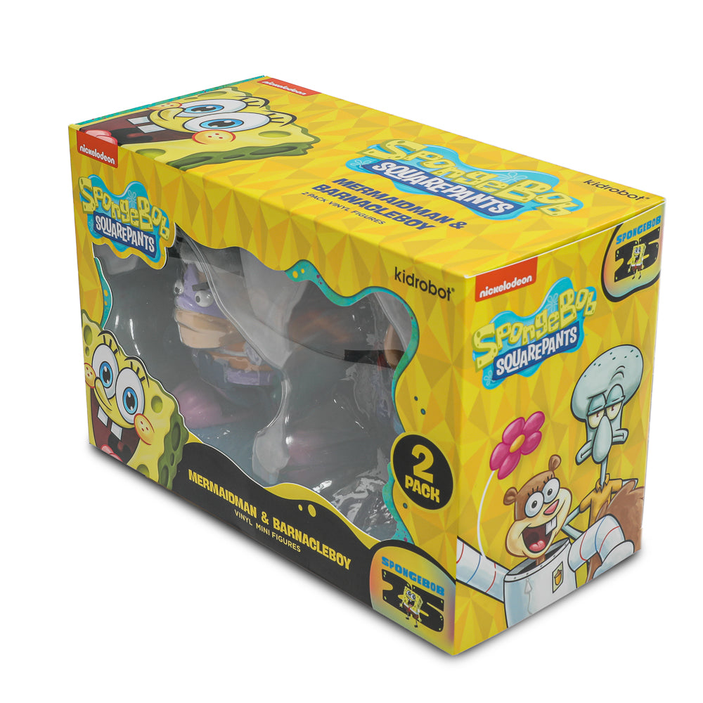 SpongeBob SquarePants - Mermaidman & Barnacleboy Vinyl Mini Figure 2-Pack