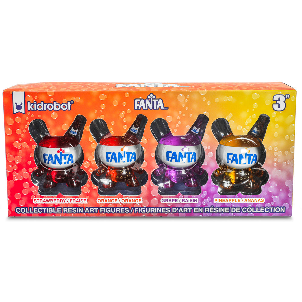 Kidrobot & Fanta® 3" Resin Dunny Art Figure 4-Pack