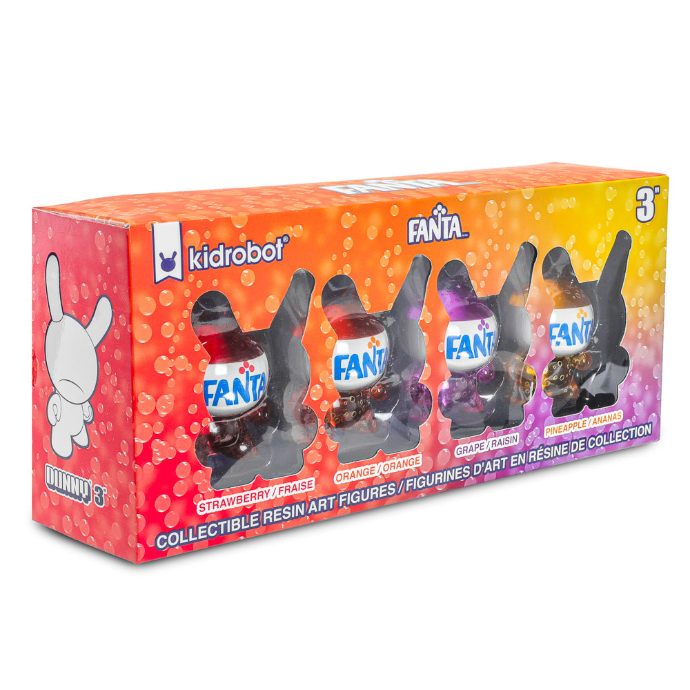 Kidrobot & Fanta® 3" Resin Dunny Art Figure 4-Pack