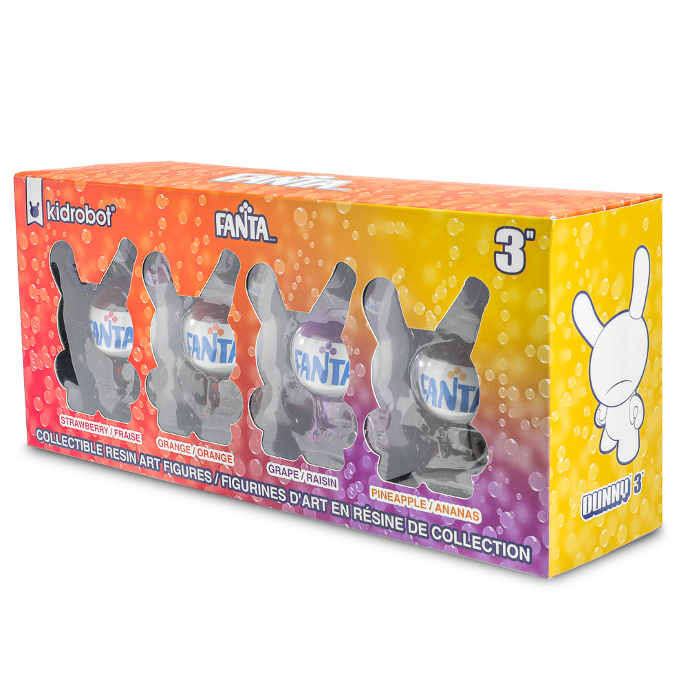 Kidrobot & Fanta® 3" Resin Dunny Art Figure 4-Pack