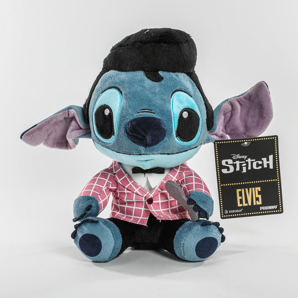 Disney Stitch - Pink-Checkered Elvis Phunny Plush