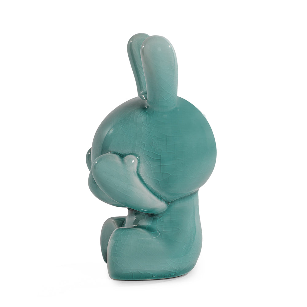 Three Wise Dunnys 5” Porcelain 3-Pack – Blue Mist Crackle Glaze Edition