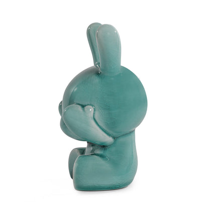 Three Wise Dunnys 5” Porcelain 3-Pack – Blue Mist Crackle Glaze Edition