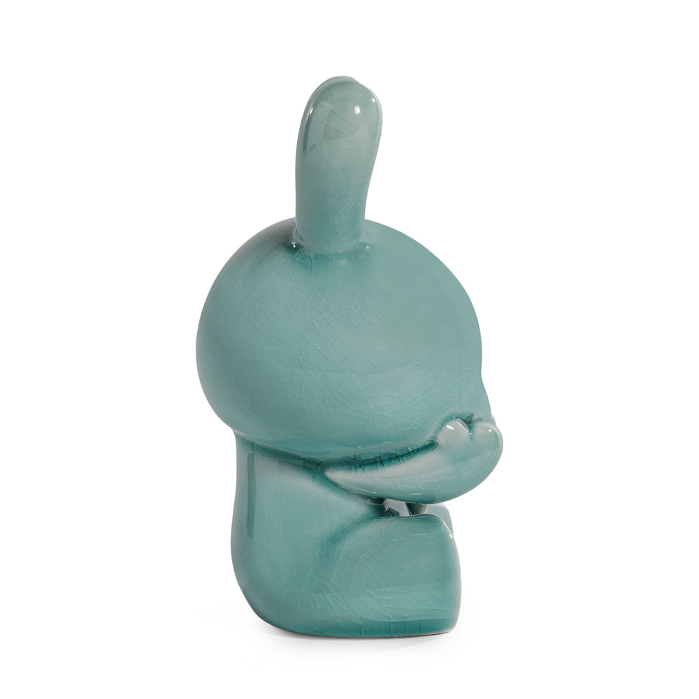Three Wise Dunnys 5” Porcelain 3-Pack – Blue Mist Crackle Glaze Edition