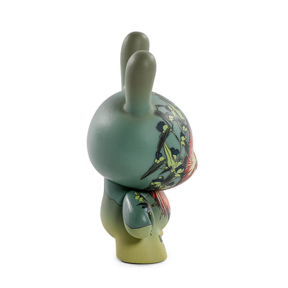 The Met 3" Showpiece Dunny Vinyl Art Figure - Rooster, Hen and Chicken with Spiderwort by Katsushika Hokusai