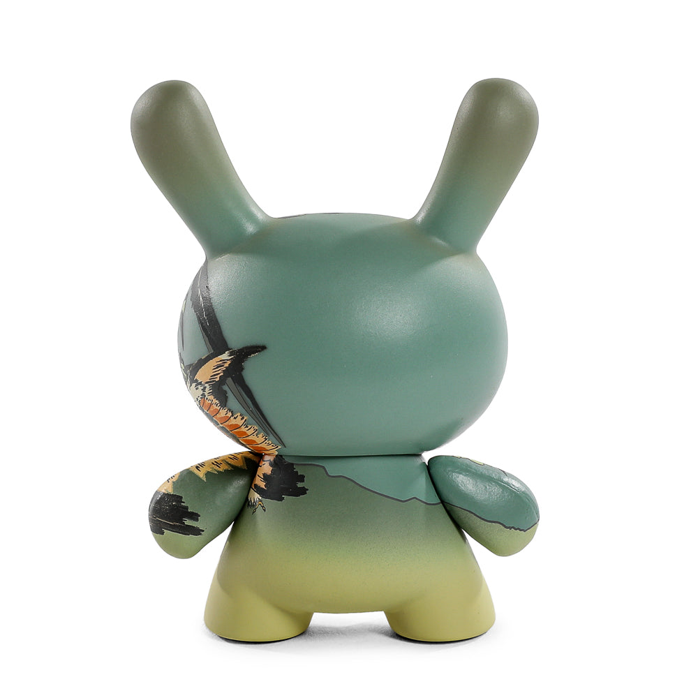 The Met 3" Showpiece Dunny Vinyl Art Figure - Rooster, Hen and Chicken with Spiderwort by Katsushika Hokusai
