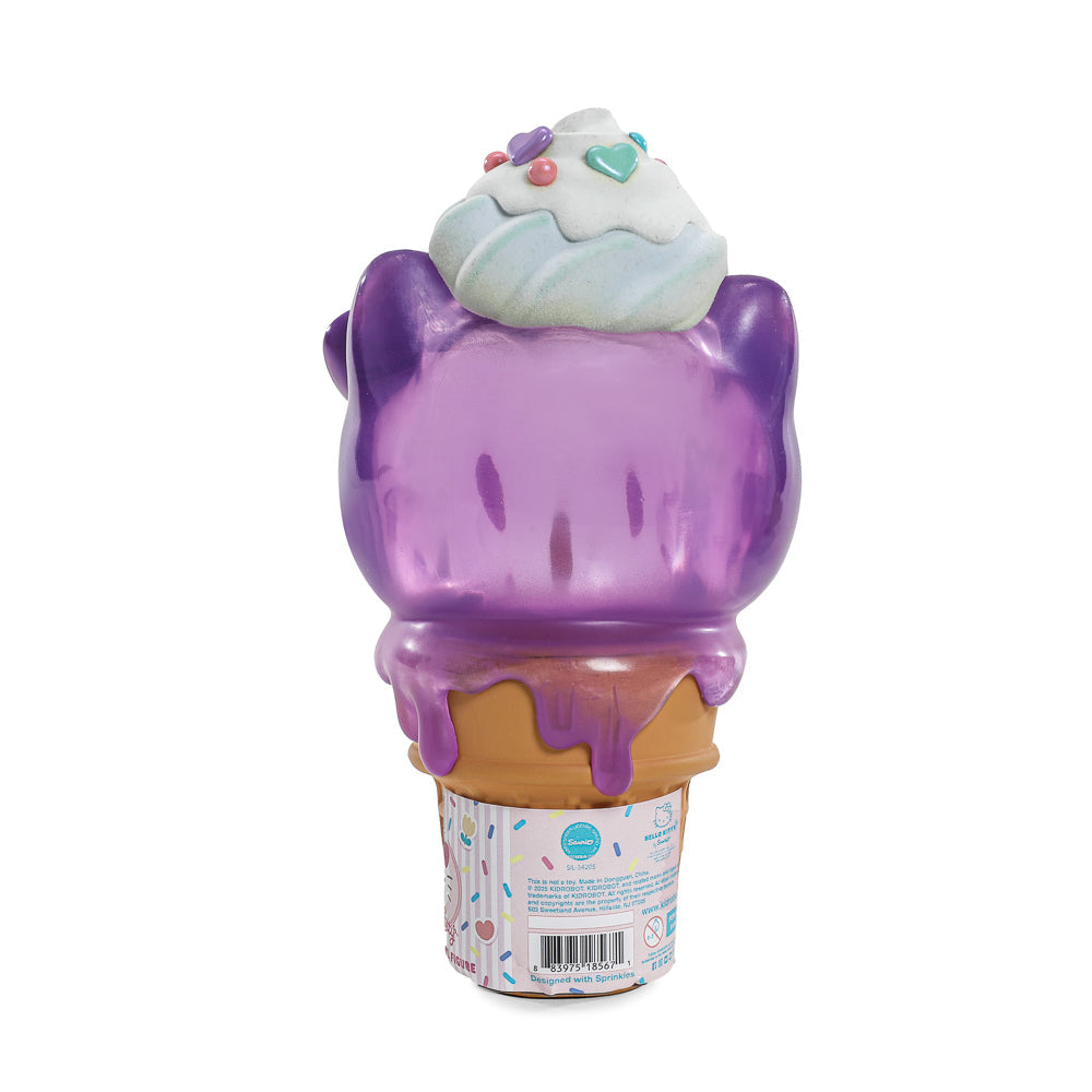 Hello Kitty® Ice Cream Cone 6” Vinyl Art Figure – Translucent Ube Edition - Kidrobot.com Exclusive (Limited Edition of 500)