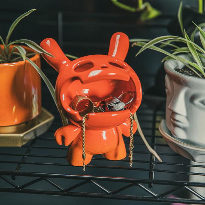 Fine Ash Dunny 5" Ceramic Ashtray Figure - Sunset Orange Edition