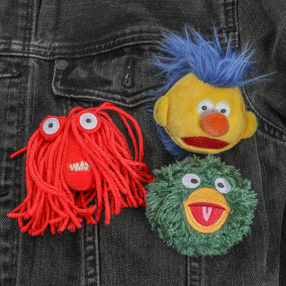 Don't Hug Me I'm Scared - Green Duck, Red Guy & Yellow Guy Plush Pins 3-Pack (FIRST LOOK)
