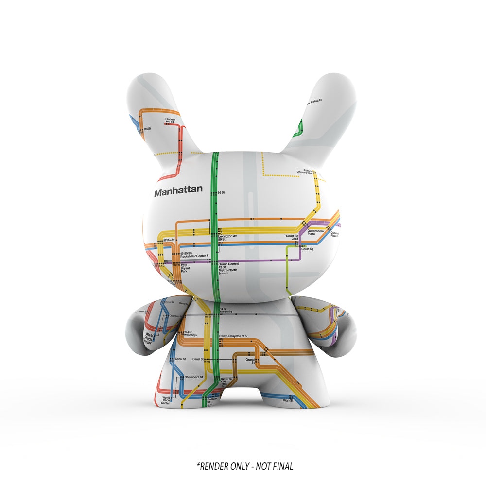 Metropolitan Transportation Authority x Kidrobot - MTA New York City Subway Map Dunny 8" Vinyl Art Figure (PRE-ORDER)