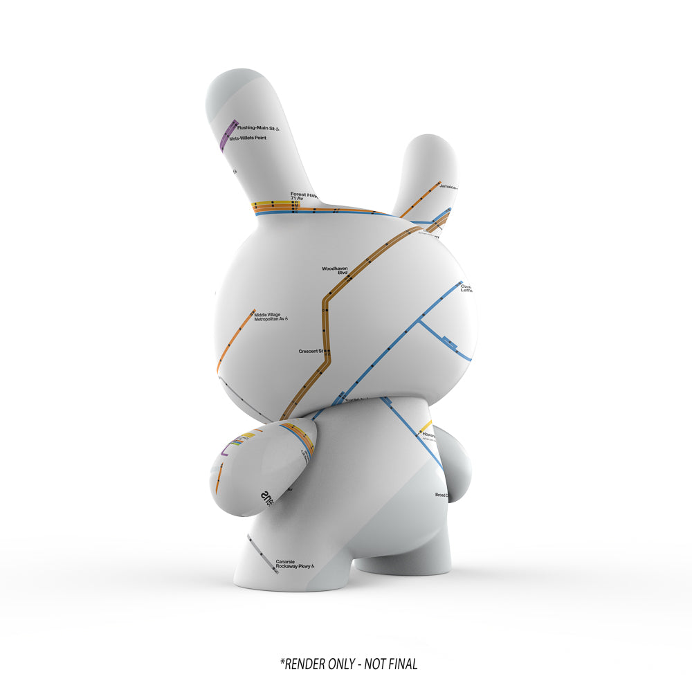 Metropolitan Transportation Authority x Kidrobot - MTA New York City Subway Map Dunny 8" Vinyl Art Figure (PRE-ORDER)
