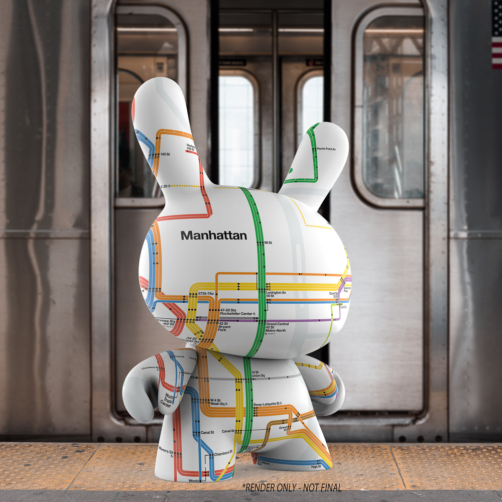 Metropolitan Transportation Authority x Kidrobot - MTA New York City Subway Map Dunny 8" Vinyl Art Figure (PRE-ORDER)
