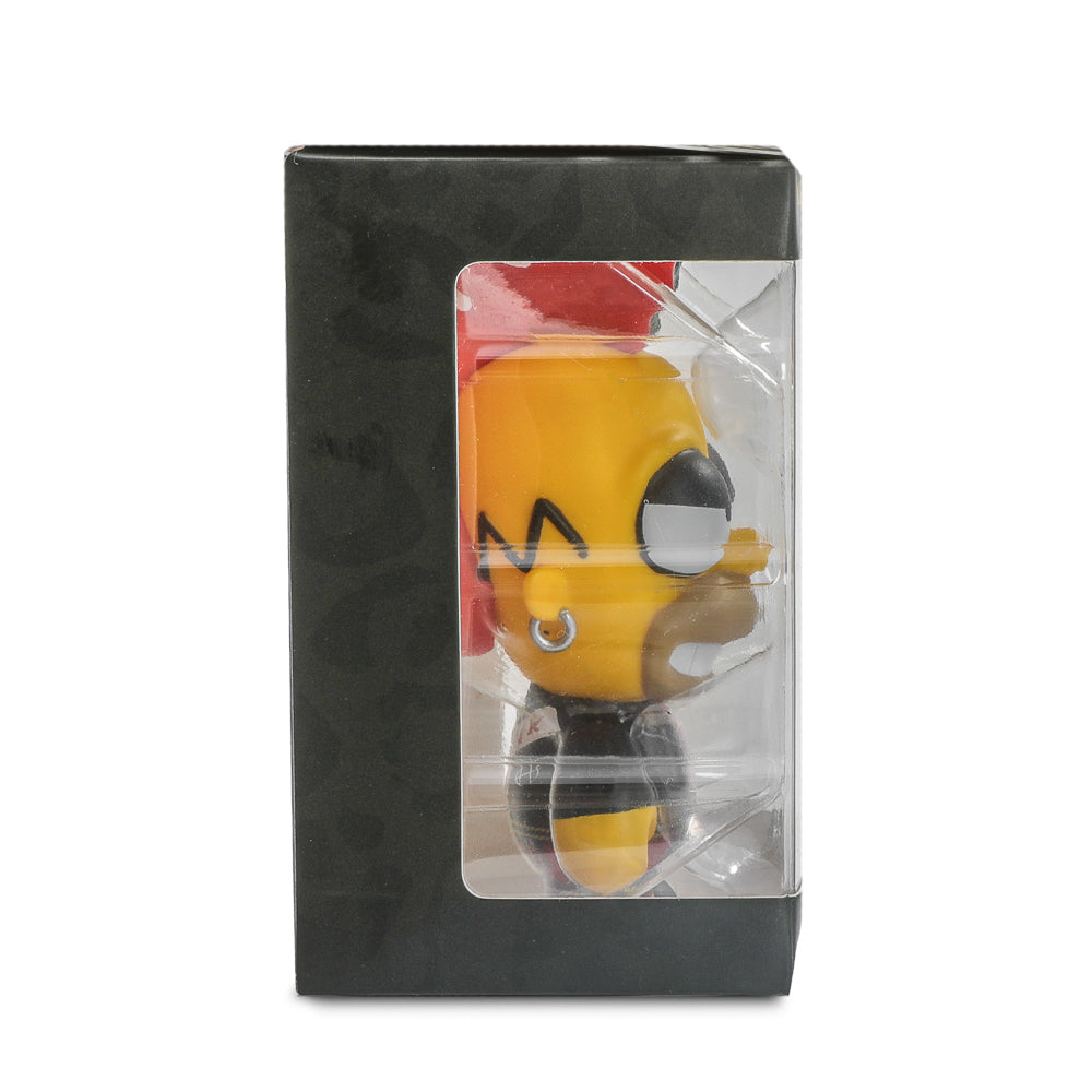 The Simpsons - Donut Riot Punk Homer 3" Vinyl Mini Figure - Crimson Glaze Edition - Kidrobot.com Exclusive (Limited Edition of 500)