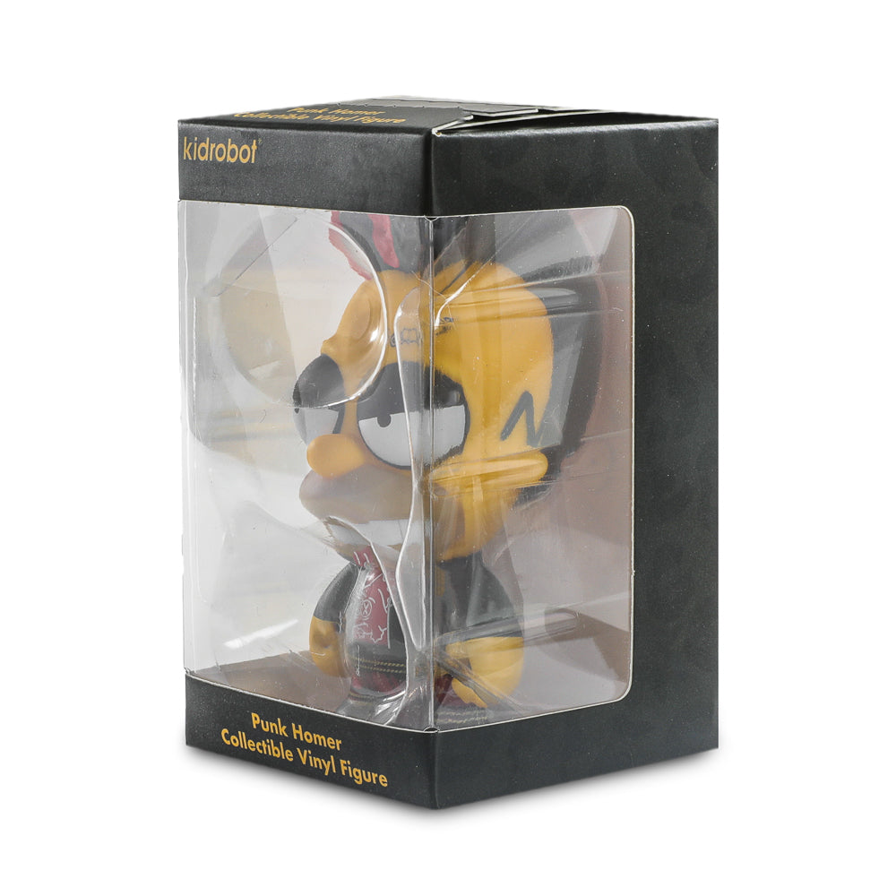 The Simpsons - Donut Riot Punk Homer 3" Vinyl Mini Figure - Crimson Glaze Edition - Kidrobot.com Exclusive (Limited Edition of 500)