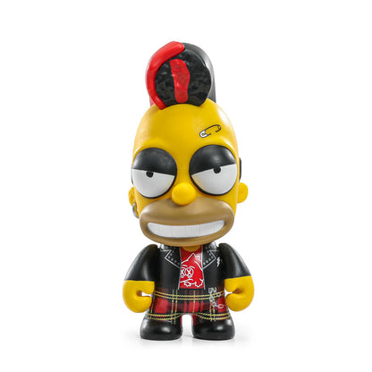 The Simpsons - Donut Riot Punk Homer 3" Vinyl Mini Figure - Crimson Glaze Edition - Kidrobot.com Exclusive (Limited Edition of 500)