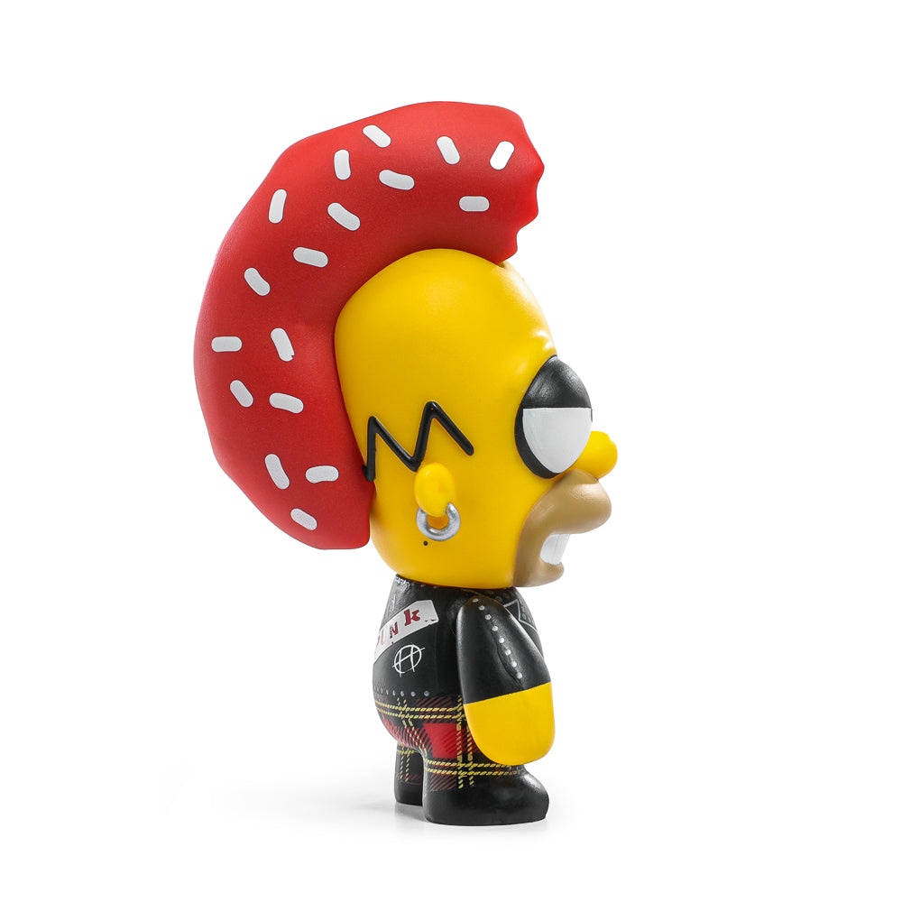 The Simpsons - Donut Riot Punk Homer 3" Vinyl Mini Figure - Crimson Glaze Edition - Kidrobot.com Exclusive (Limited Edition of 500)