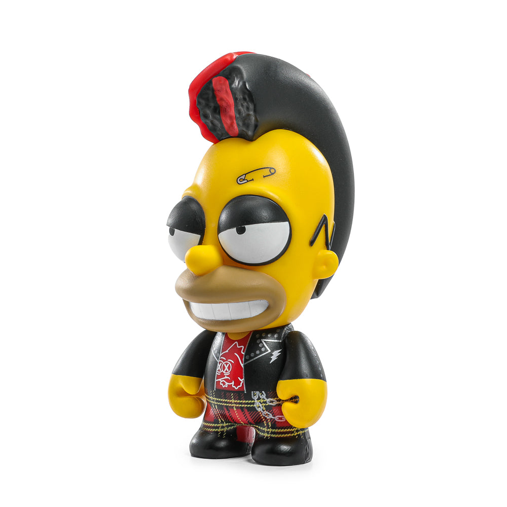 The Simpsons - Donut Riot Punk Homer 3" Vinyl Mini Figure - Crimson Glaze Edition - Kidrobot.com Exclusive (Limited Edition of 500)
