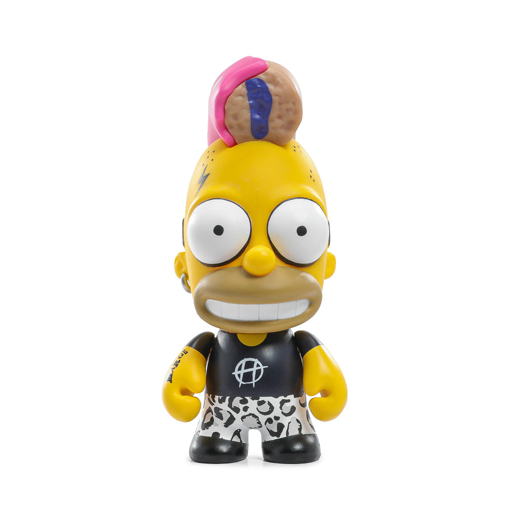 2025 CON EXCLUSIVE: The Simpsons - Donut Riot Punk Homer 3" Vinyl Mini Figure - Pink Glaze Edition (Limited Edition of 500)