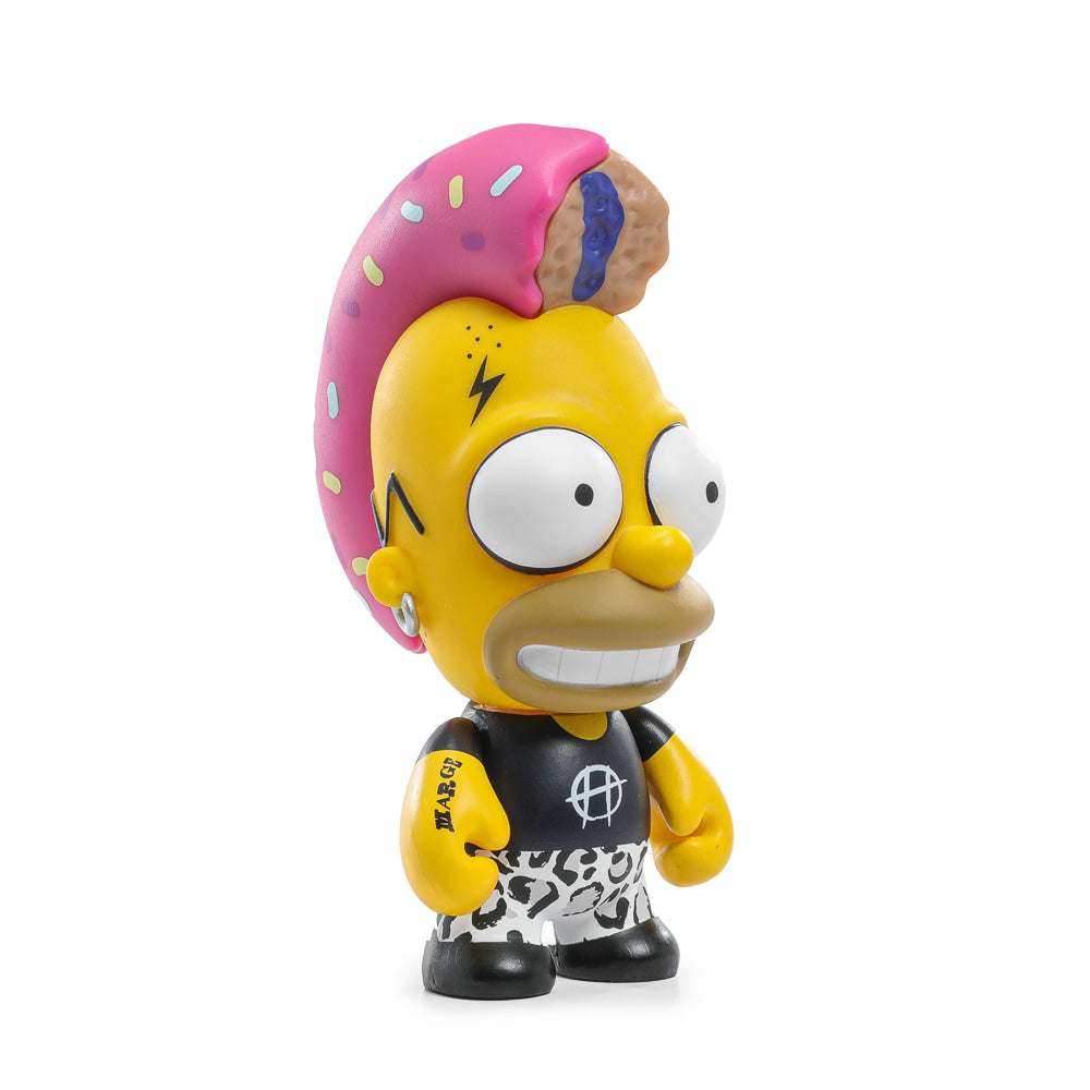 2025 CON EXCLUSIVE: The Simpsons - Donut Riot Punk Homer 3" Vinyl Mini Figure - Pink Glaze Edition (Limited Edition of 500)
