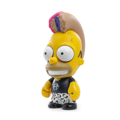 2025 CON EXCLUSIVE: The Simpsons - Donut Riot Punk Homer 3" Vinyl Mini Figure - Pink Glaze Edition (Limited Edition of 500)