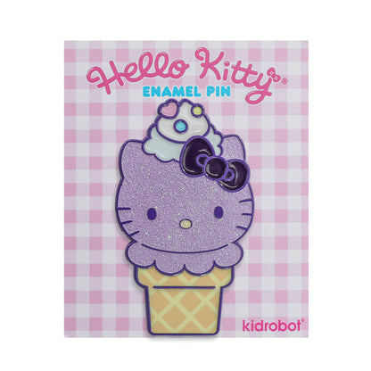 Hello Kitty® Ice Cream Cone Pin - Glitter Ube Edition - Kidrobot.com Exclusive (Limited Edition of 300)