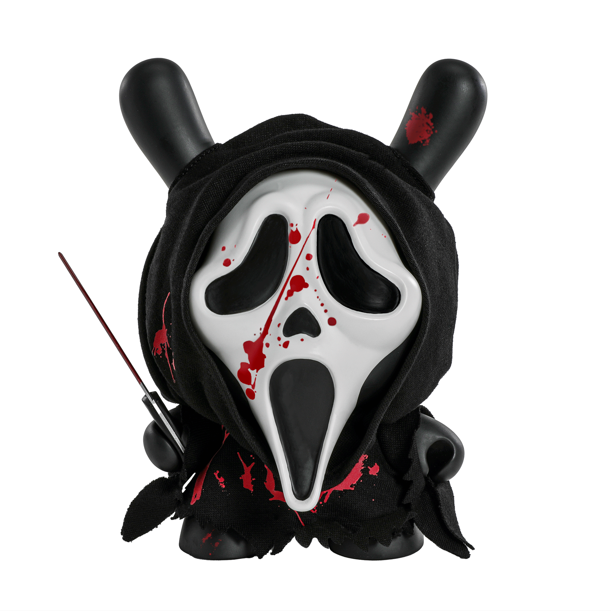 Ghost Face 8" Dunny Glow-in-the-Dark Vinyl Art Figure - Bloody Edition (PRE-ORDER)