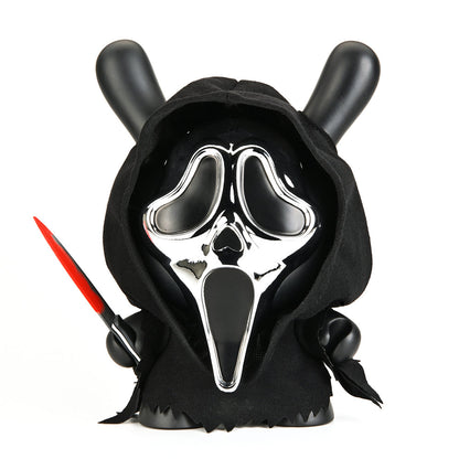 Ghost Face 8" Dunny Vinyl Art Figure - Chrome Mask Edition (PRE-ORDER)
