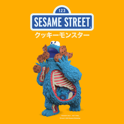 Sesame Street - Kaiju Anatomy Cookie Monster 8" Flocked Vinyl Art Figure