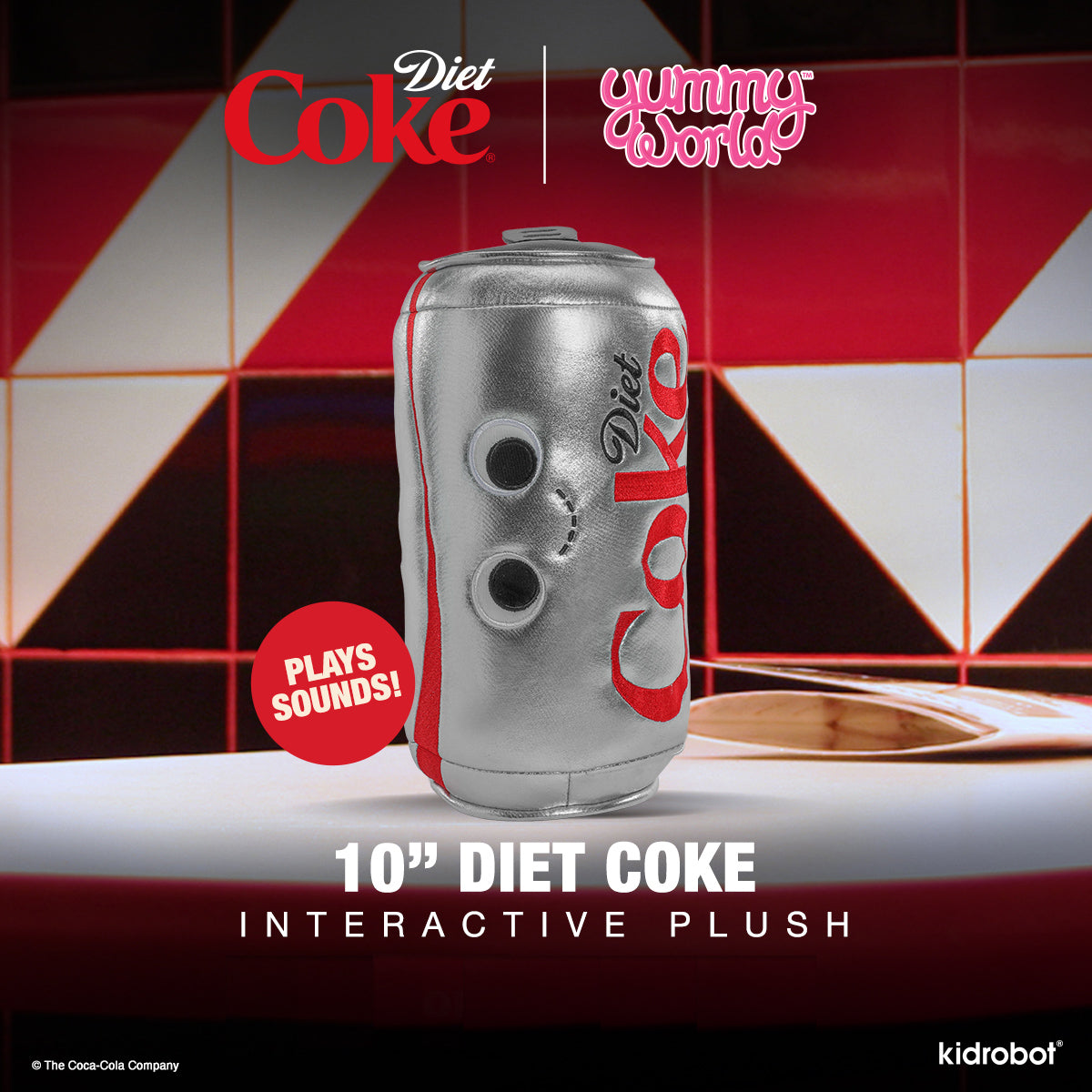 Yummy World & Diet Coke® 10” Can Plush with Sound