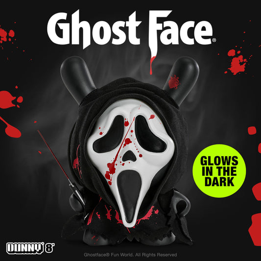 Ghost Face 8" Dunny Glow-in-the-Dark Vinyl Art Figure - Bloody Edition (PRE-ORDER)
