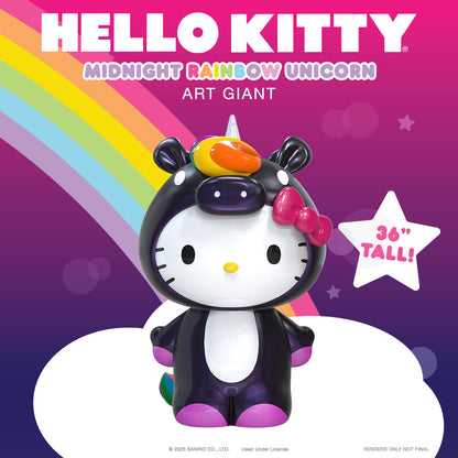 Hello Kitty® Midnight Rainbow Unicorn 36" Art Giant (PRE-ORDER)