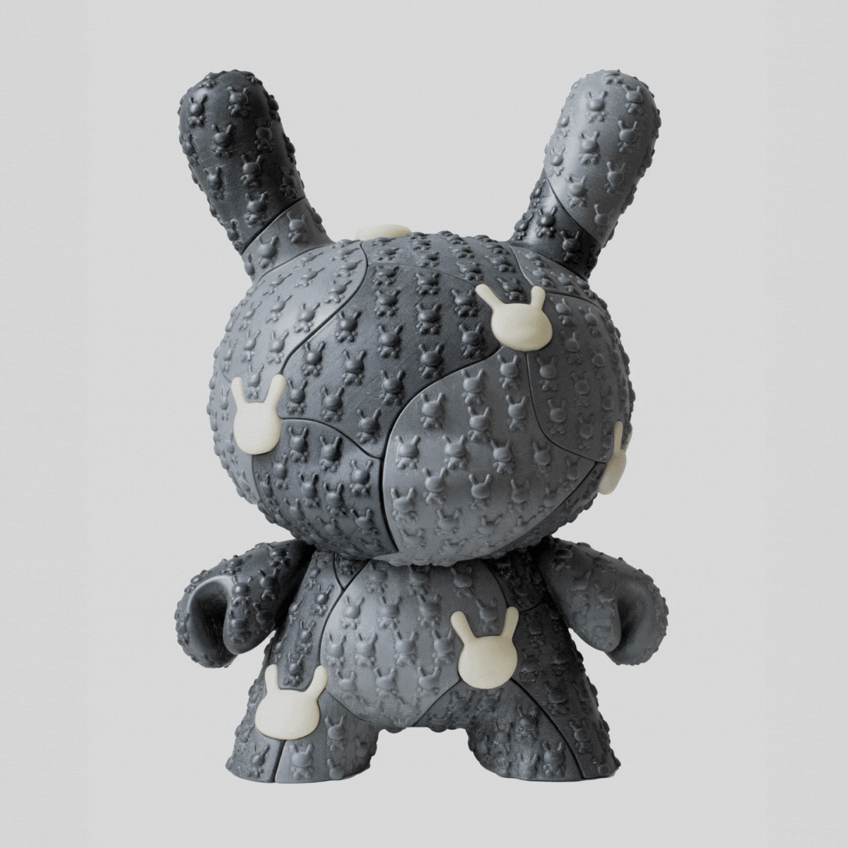 Kidrobot x Locknesters Puzzle Dunny 20" Glow-in-the-Dark Art Figure - Monochrome Edition - Kidrobot.com Exclusive (Limited Edition of 20)