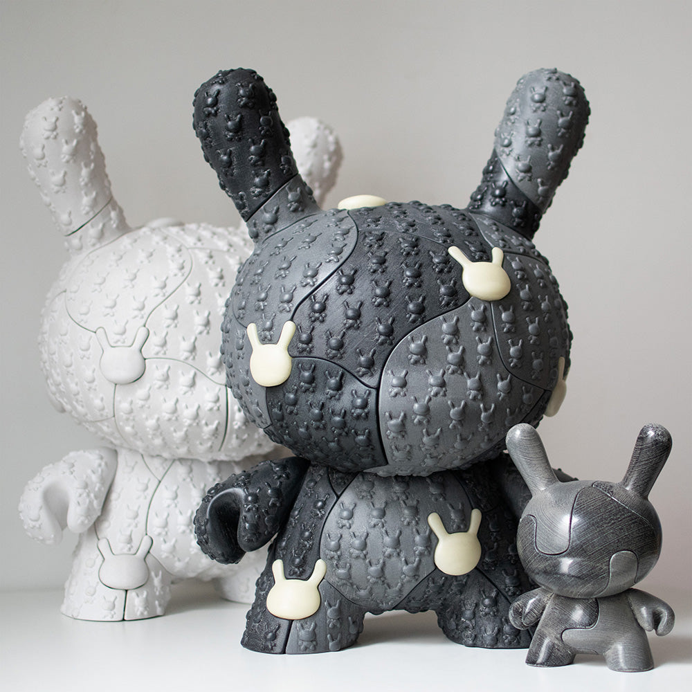 Kidrobot x Locknesters Puzzle Dunny 20" Glow-in-the-Dark Art Figure - Monochrome Edition - Kidrobot.com Exclusive (Limited Edition of 20)