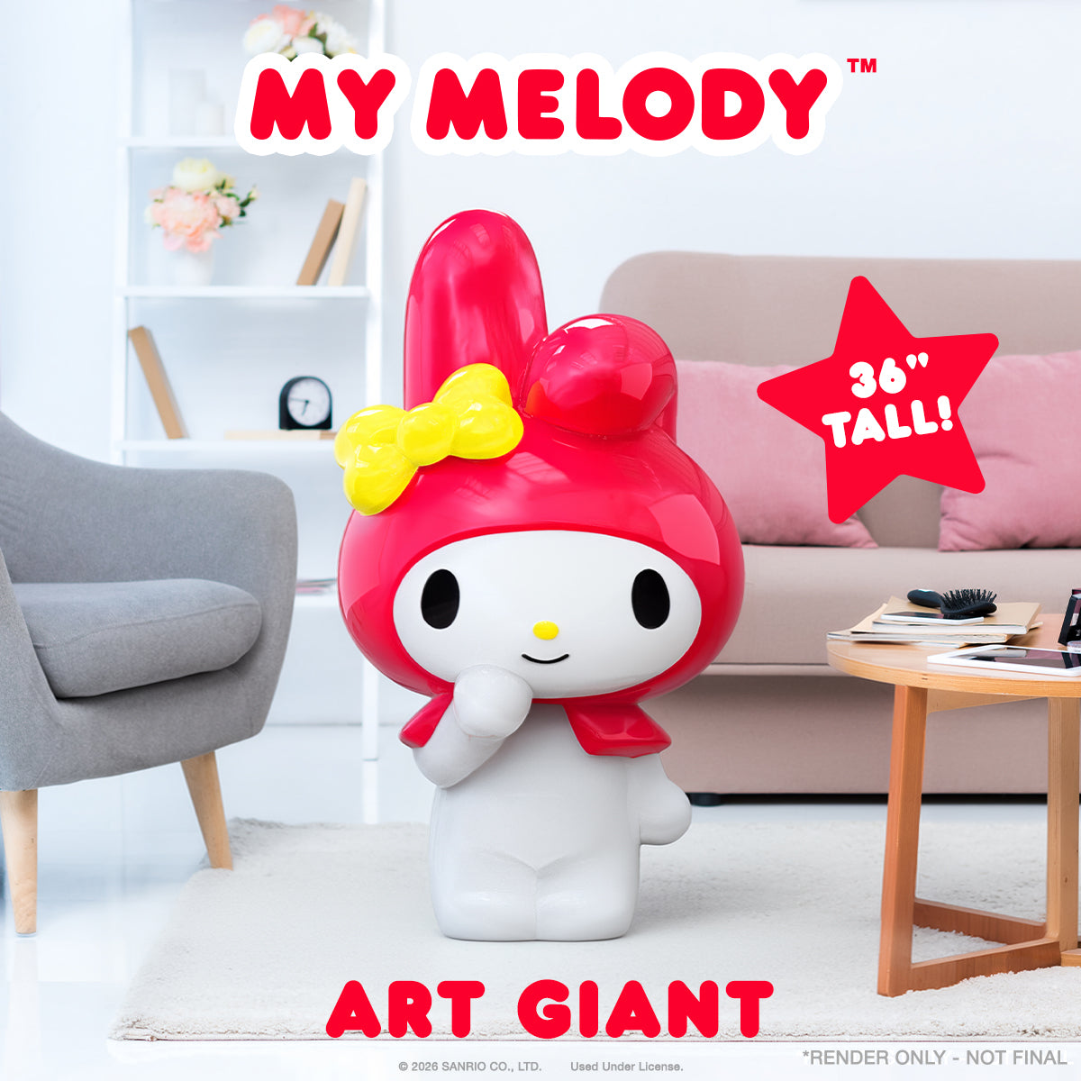 Hello Kitty® and Friends My Melody™ 36” Art Giant (PRE-ORDER)