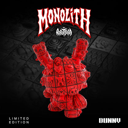 MONOLITH 8" Dunny Art Figures by ROBOT SODA - Complete Series Bundle - Jade, Onyx & Sangre Limited Editions