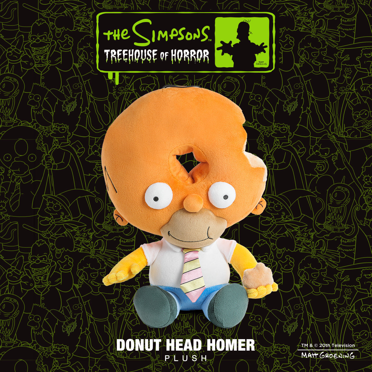 The Simpsons Treehouse of Horror - Donut Head Homer Plush (FIRST LOOK)