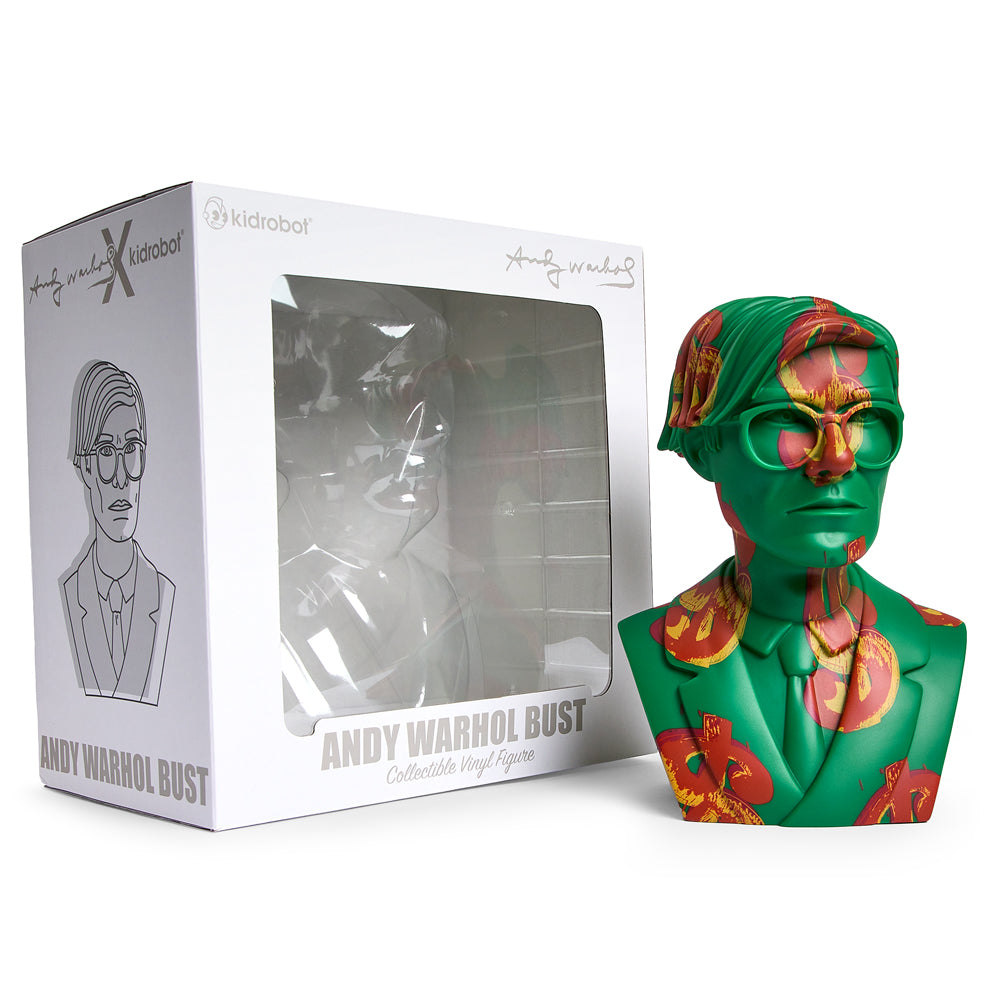 Andy Warhol 12" The Bust Vinyl Art Sculpture - Dollar $ign Edition - Limited Edition of 200