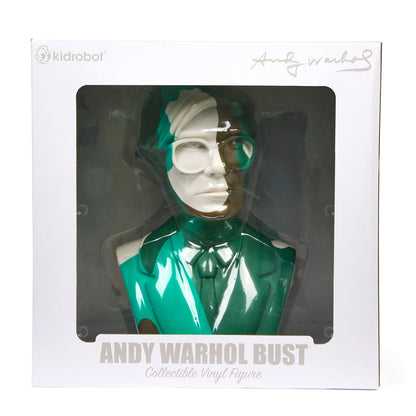 Andy Warhol 12" The Bust Vinyl Art Sculpture - Green Camouflauge Edition (Limited Edition of 200)