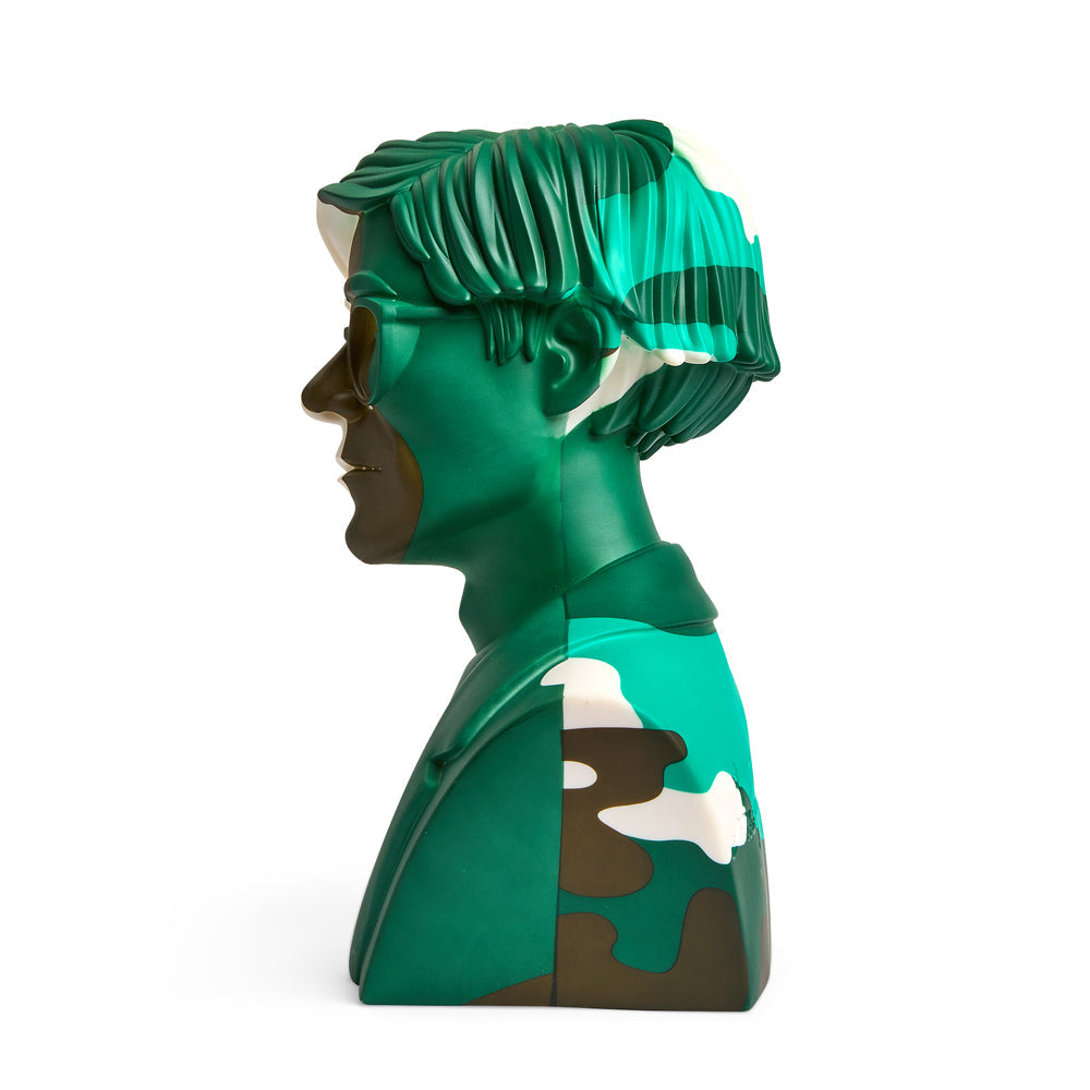 Andy Warhol 12" The Bust Vinyl Art Sculpture - Green Camouflauge Edition (Limited Edition of 200)