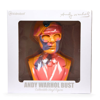 Andy Warhol 12" The Bust Vinyl Art Sculpture - Orange Camouflage Edition (Limited Edition of 200)