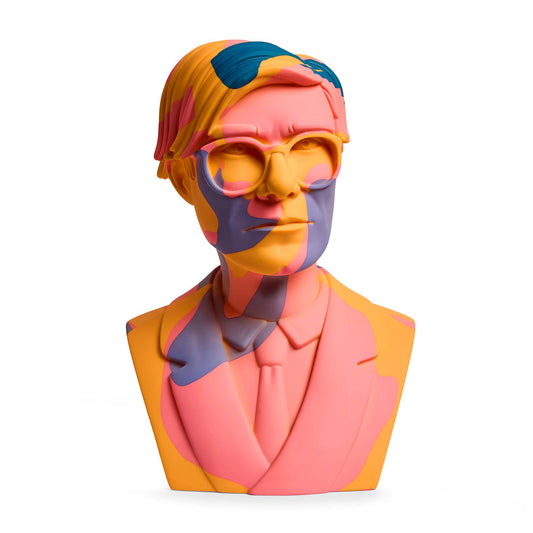 Andy Warhol 12" The Bust Vinyl Art Sculpture - Orange Camouflage Edition (Limited Edition of 200)