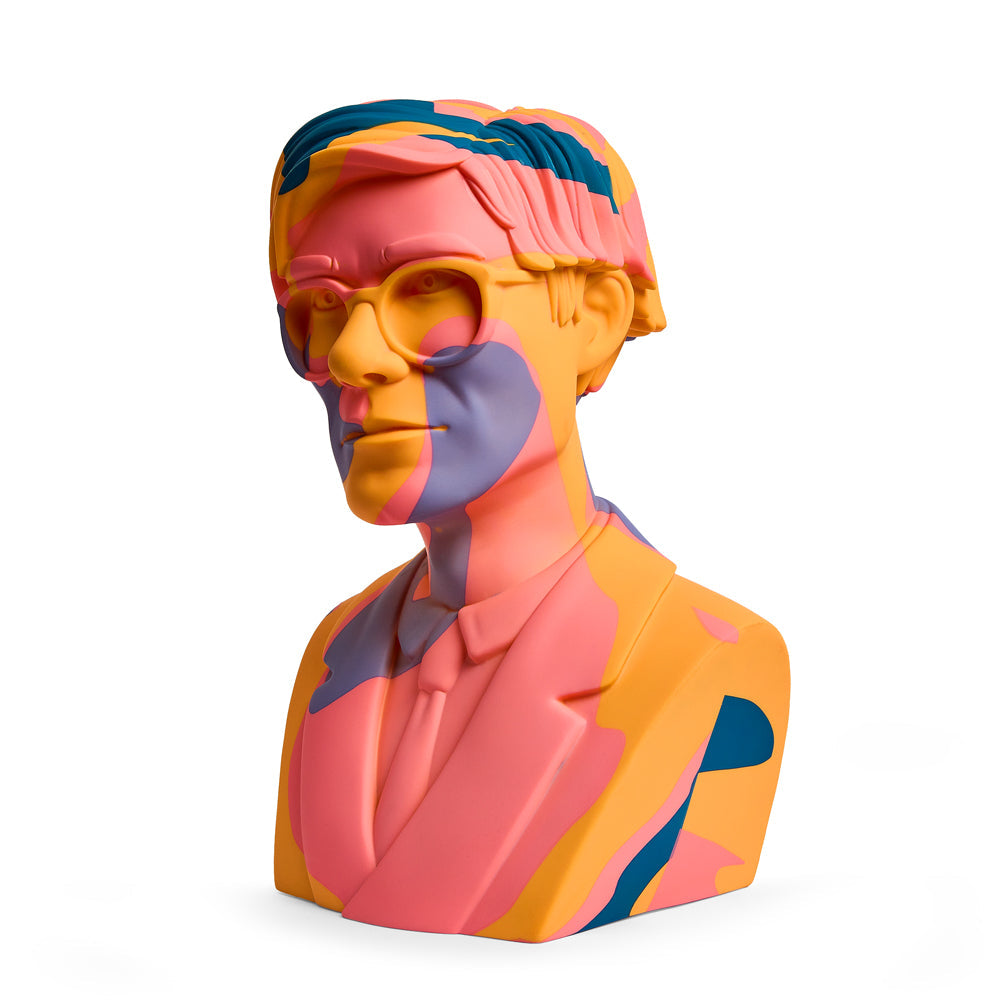Andy Warhol 12" The Bust Vinyl Art Sculpture - Orange Camouflage Edition (Limited Edition of 200)