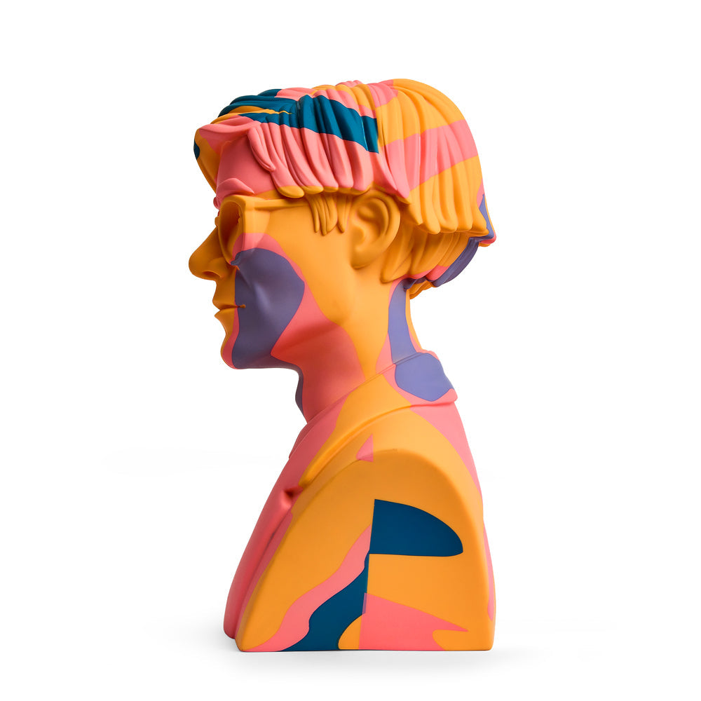 Andy Warhol 12" The Bust Vinyl Art Sculpture - Orange Camouflage Edition (Limited Edition of 200)
