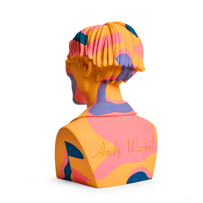 Andy Warhol 12" The Bust Vinyl Art Sculpture - Orange Camouflage Edition (Limited Edition of 200)