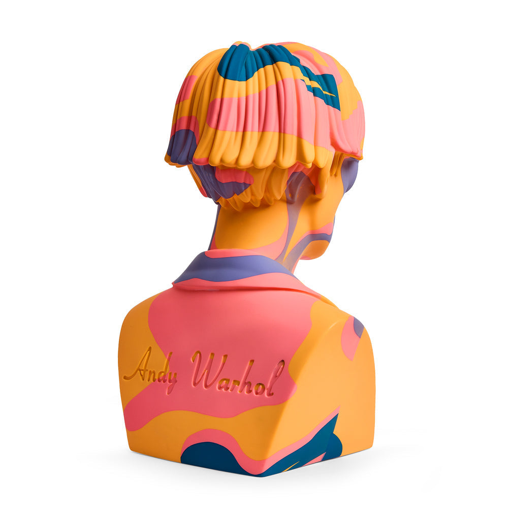Andy Warhol 12" The Bust Vinyl Art Sculpture - Orange Camouflage Edition (Limited Edition of 200)