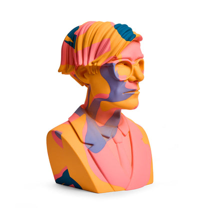 Andy Warhol 12" The Bust Vinyl Art Sculpture - Orange Camouflage Edition (Limited Edition of 200)